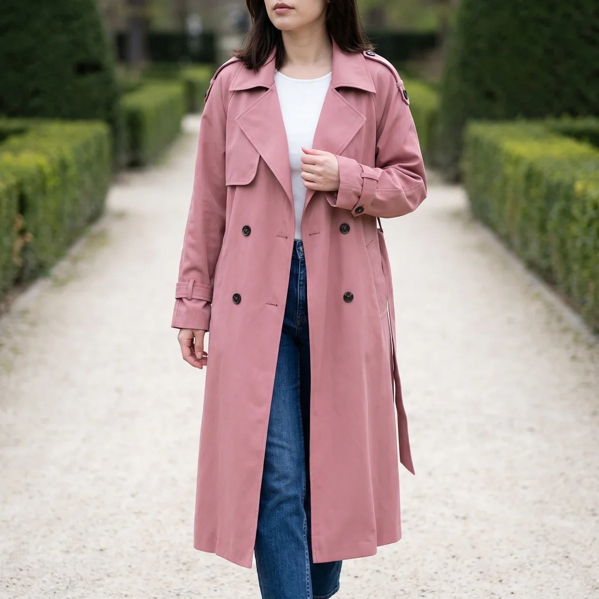 Eleonora Oversized Longline Double Breasted Trench Coat