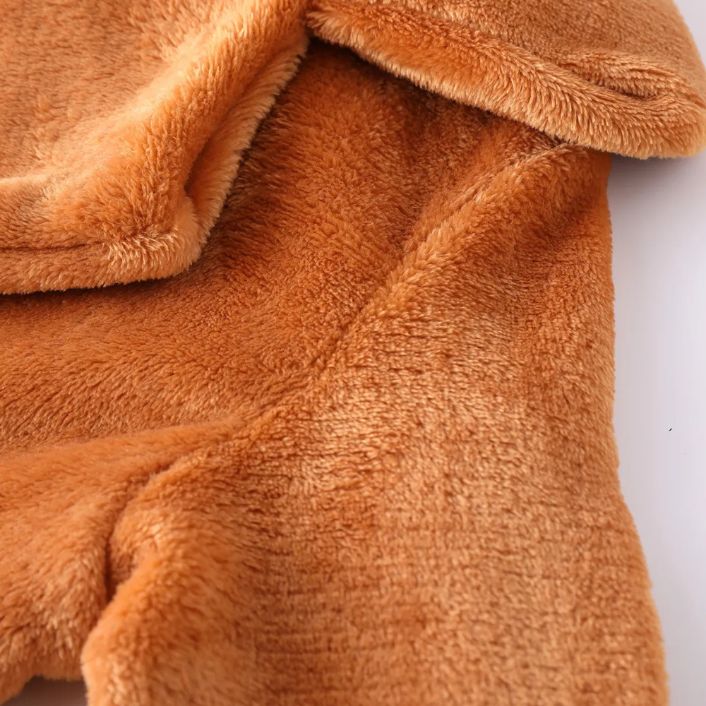 Women's Teddy Coat Wide Lapel Collar Open Front