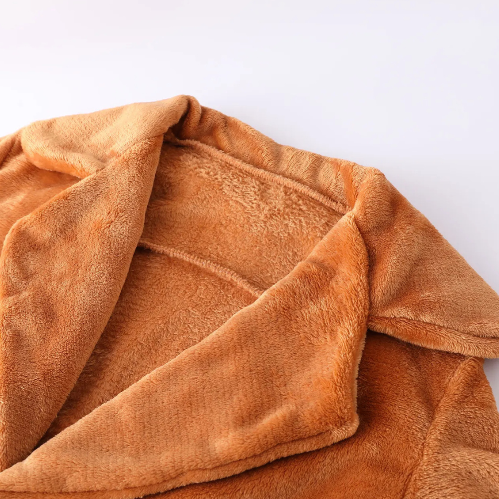 Women's Teddy Coat Wide Lapel Collar Open Front