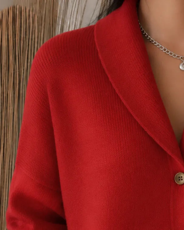 Button Collar Cardigan