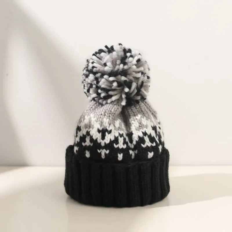 Cozy Snowflake Pom Beanie