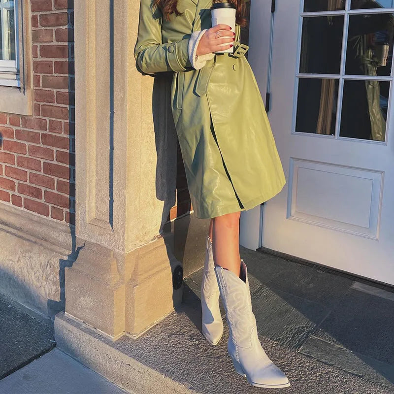 Elegant Metallic Cowboy Boots