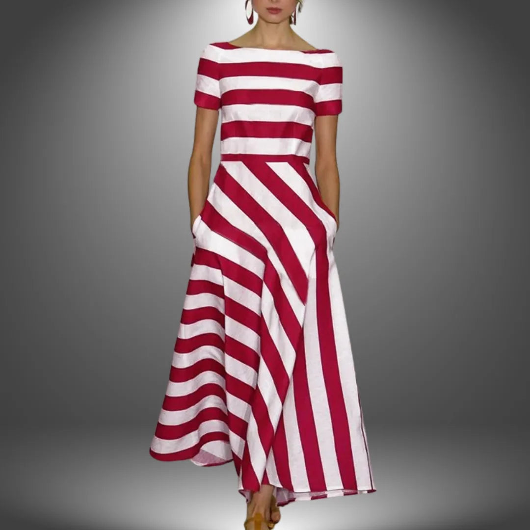 Handcrafted Striped Maxi Dress