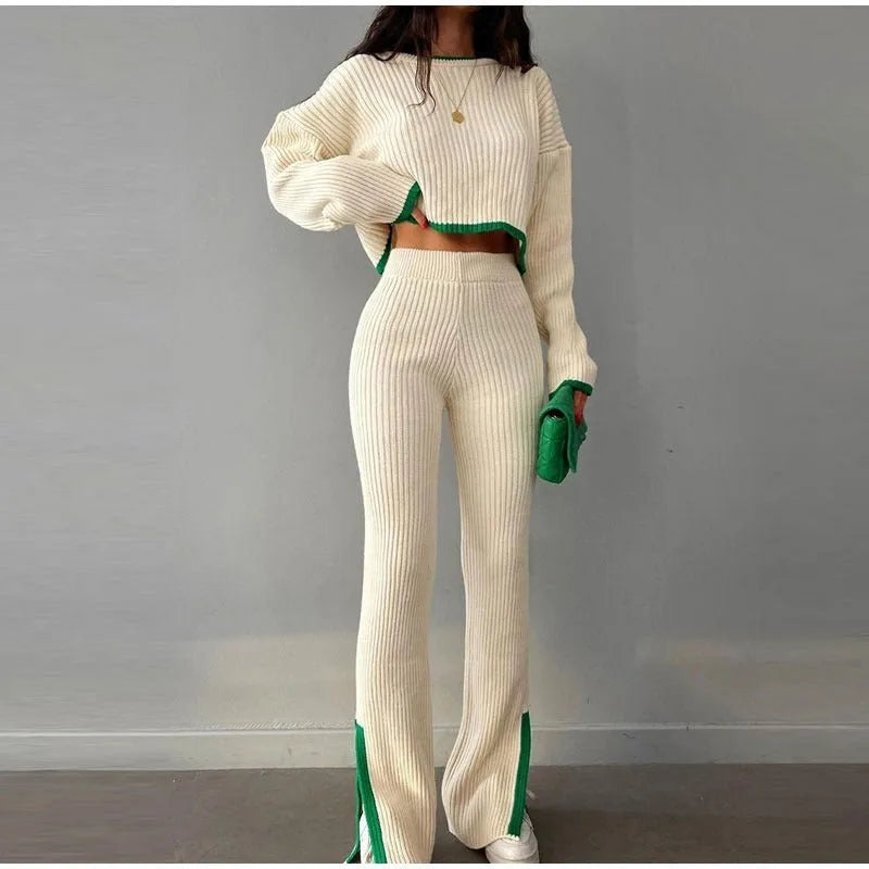 Knitted Two-Piece Set – Stylish & Comfortable