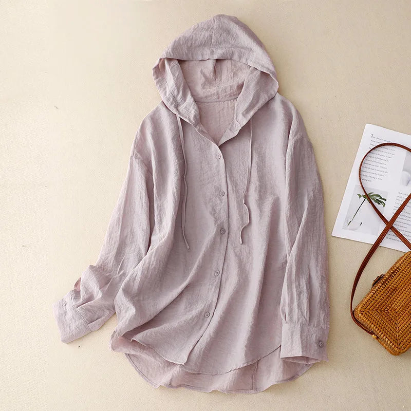 Lightweight Hoodie with Buttons