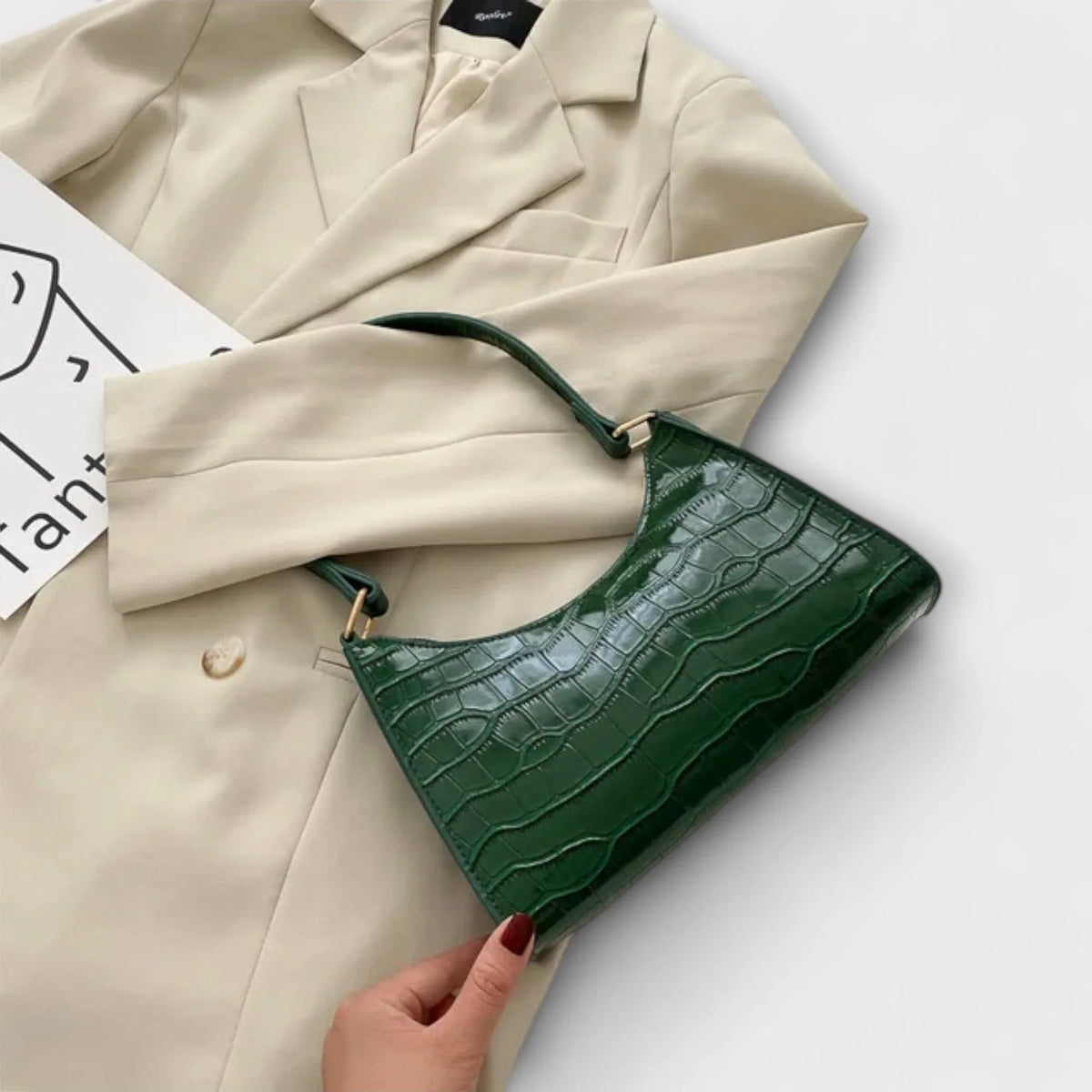 Shiny leather bag