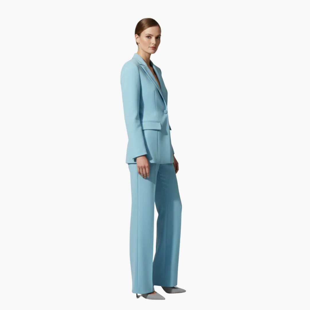 Women's Business Casual Blazer Suit Set