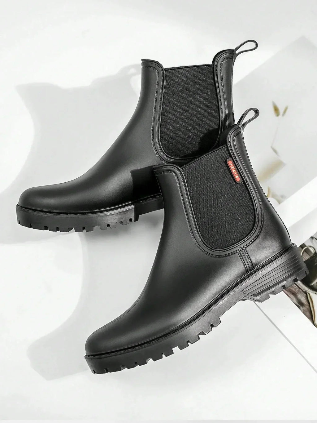Women's chelsea boots with elastic side gussets