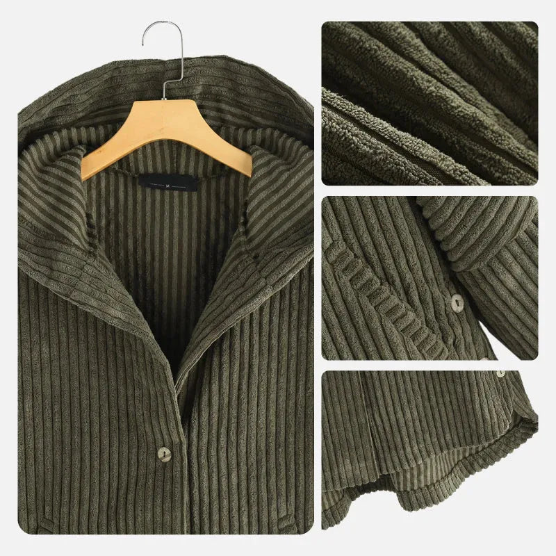 Women's fleece button-front hooded cardigan with high-low hem