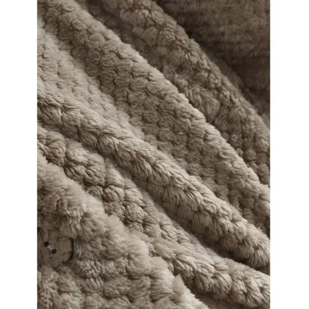 Women's fleece button-front hooded cardigan with high-low hem