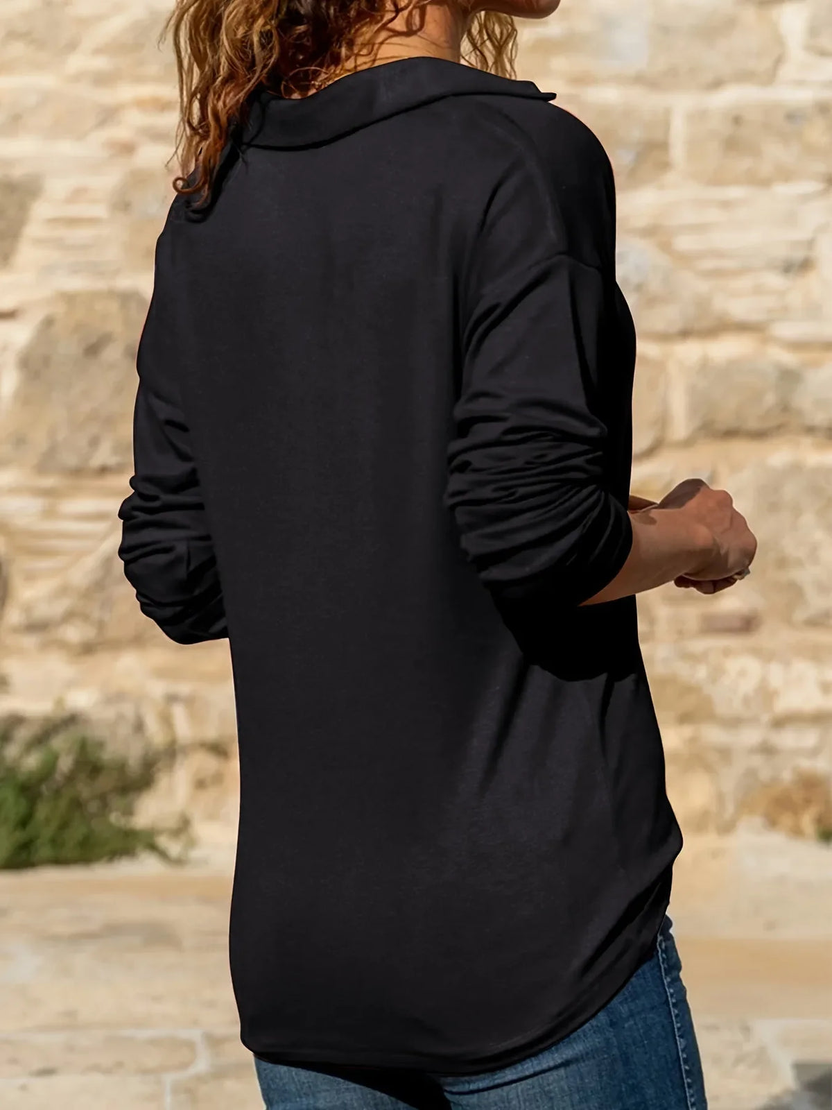 Women's Half Zip Pullover Long Sleeve Casual Top