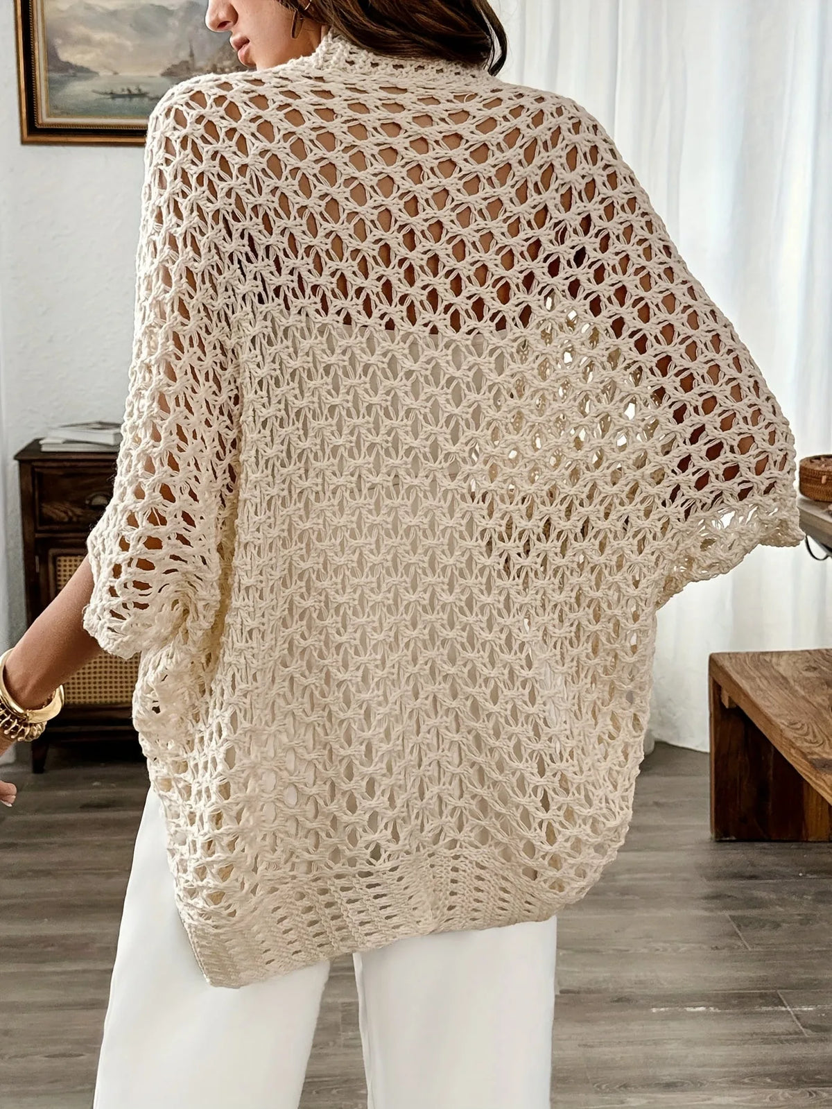 Women's knit open-front cardigan