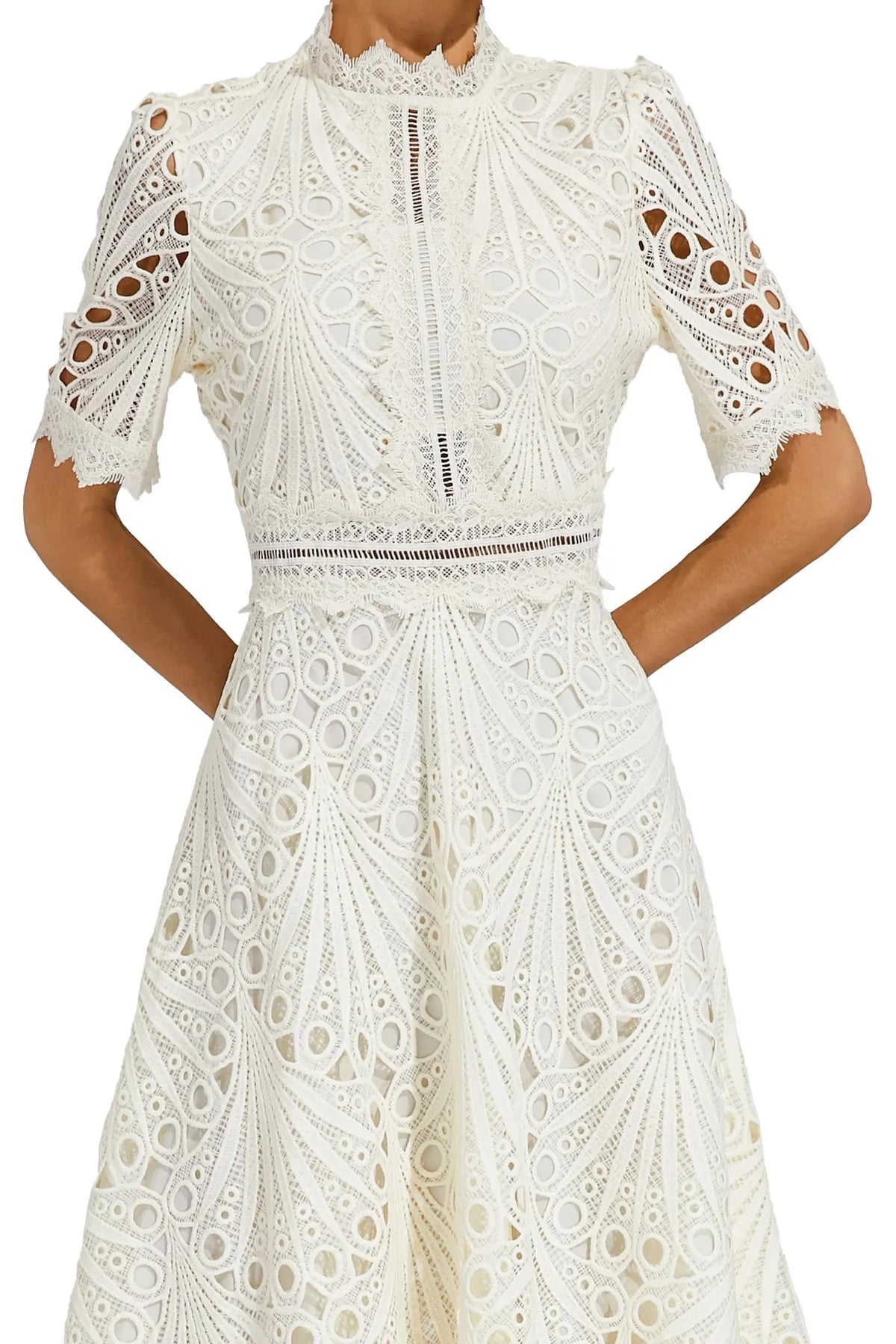 Women's Mock Neck Short Sleeve Midi Dress