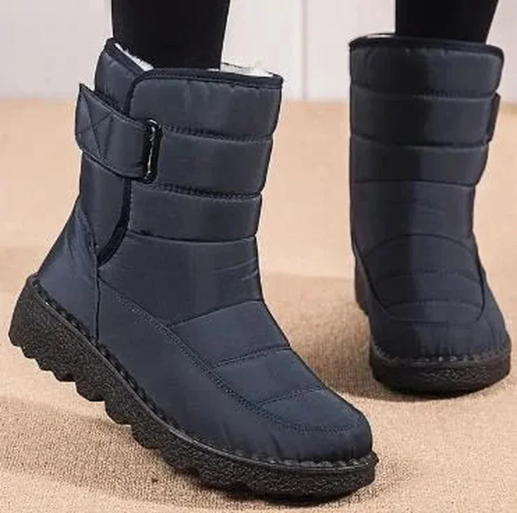 Women's waterproof boots winter snow quilted ankle