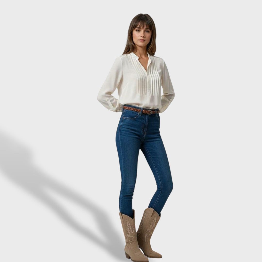 Cleo | Embroidered Suede Cowboy Boots for Women