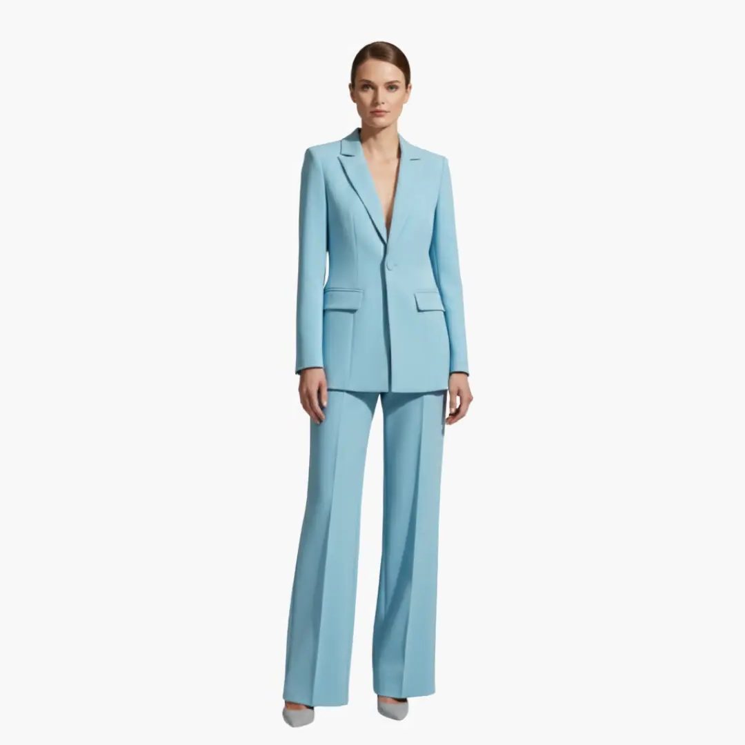Esmeralda | Tailored Blazer Suit Set with Wide Leg Pants for Women