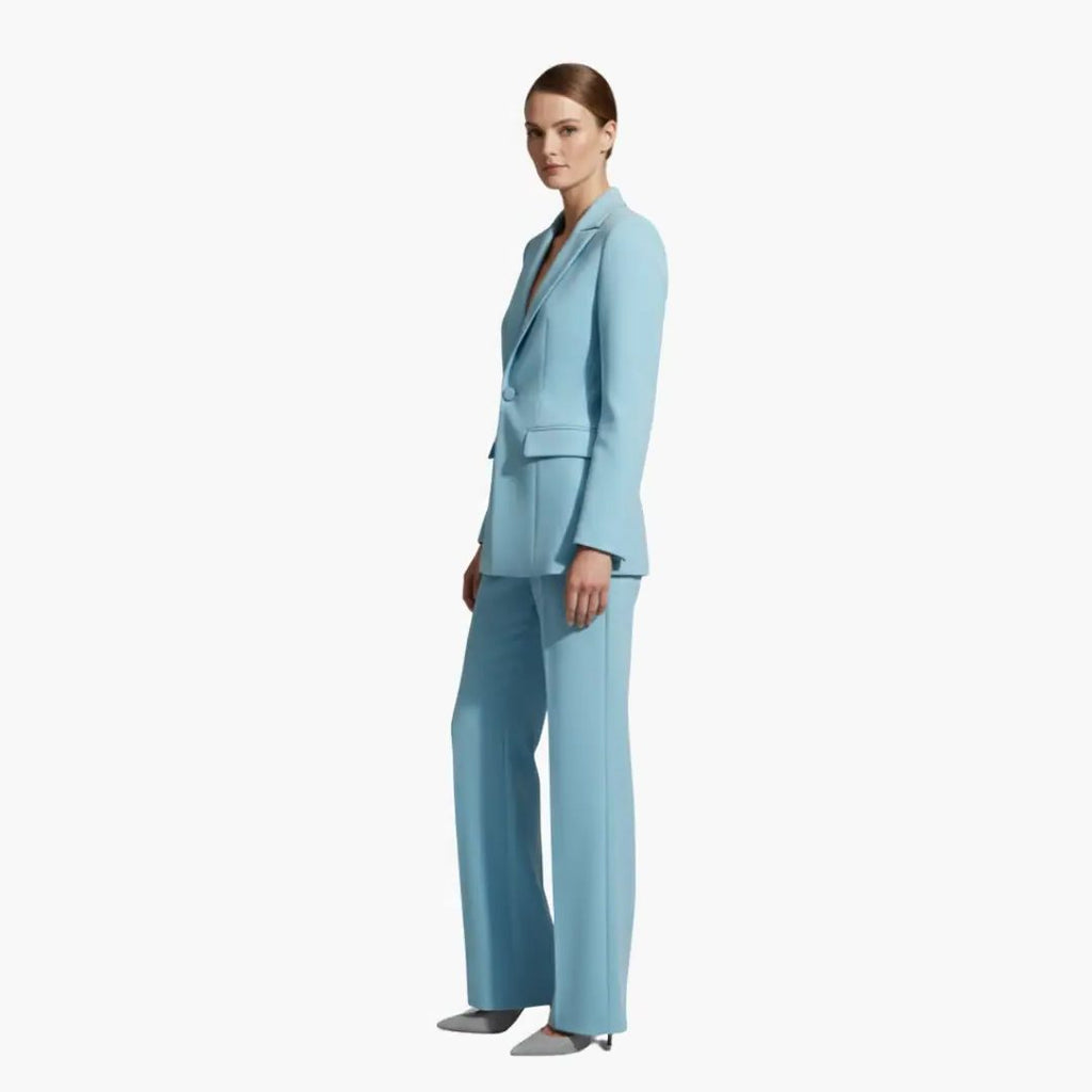 Esmeralda | Tailored Blazer Suit Set with Wide Leg Pants for Women
