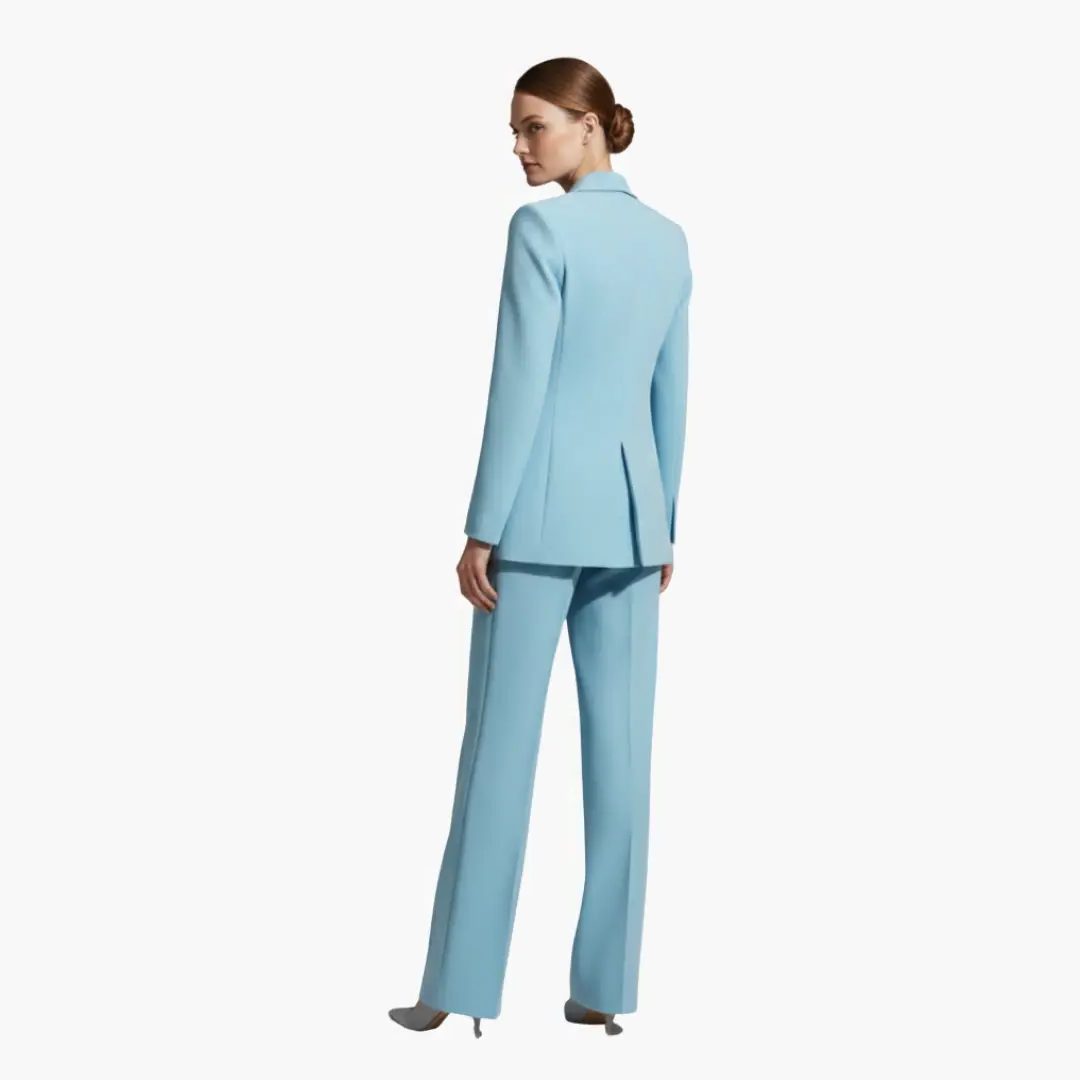 Esmeralda | Tailored Blazer Suit Set with Wide Leg Pants for Women