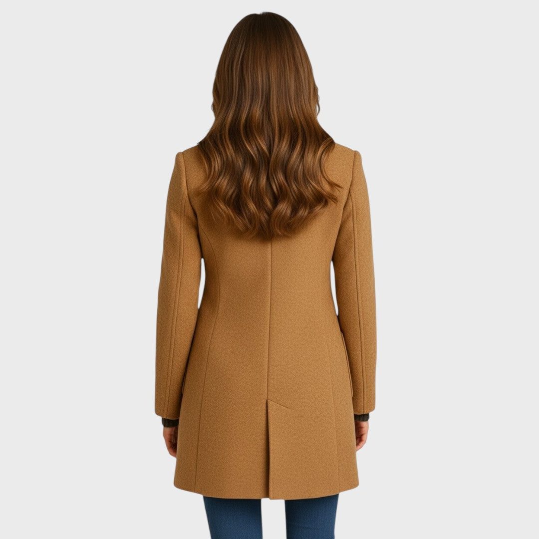 Evangeline | Wool Tailored Long Coat for Women