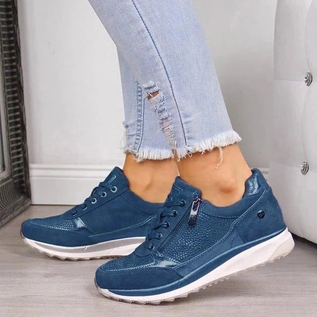 Evelina | Lace-Up Wedge Sneakers for Women