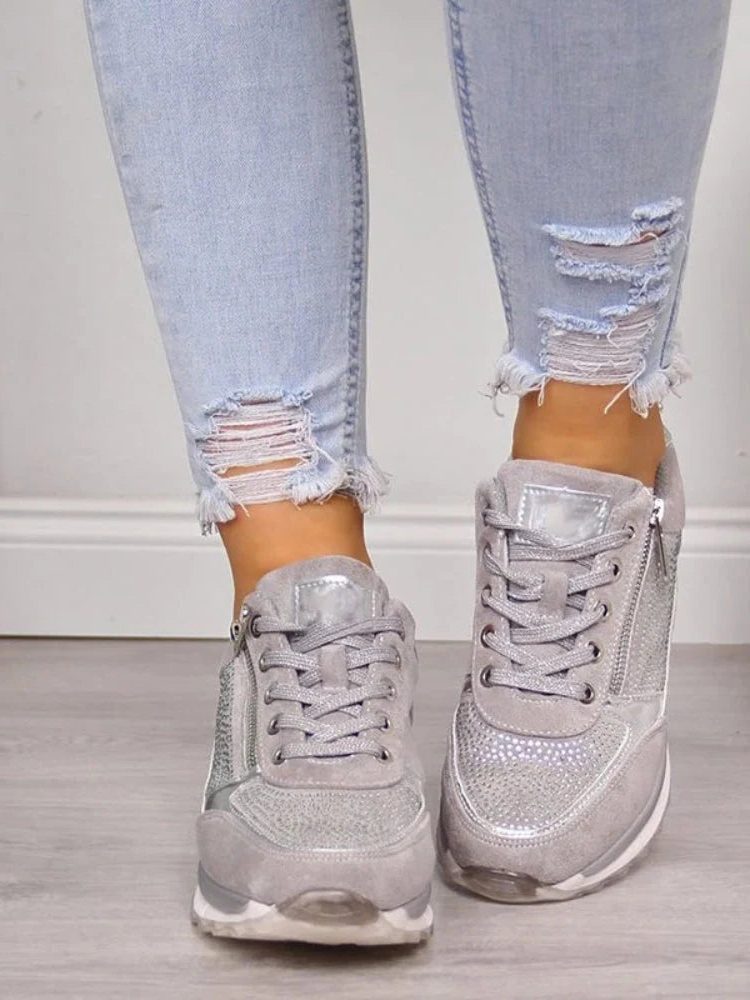 Evelina | Lace-Up Wedge Sneakers for Women