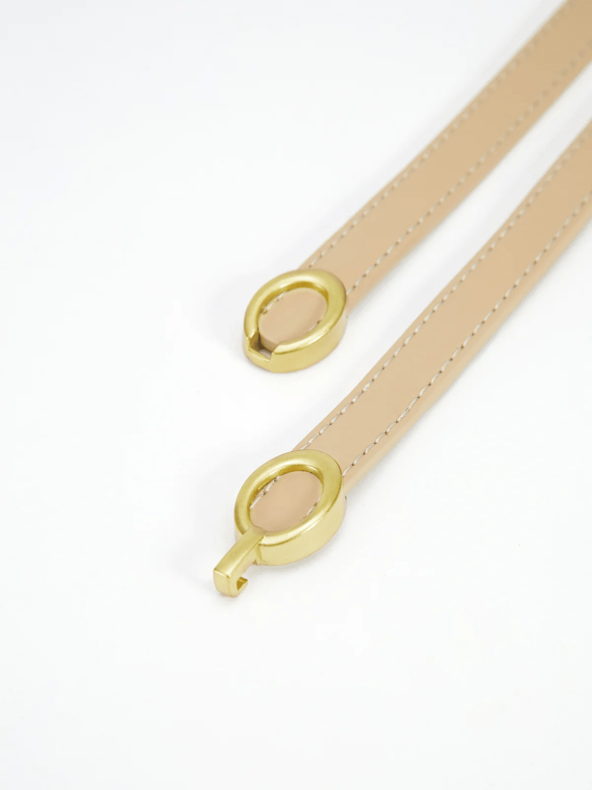 Women's Leather Belt with Ring Buckle Slim Adjustable