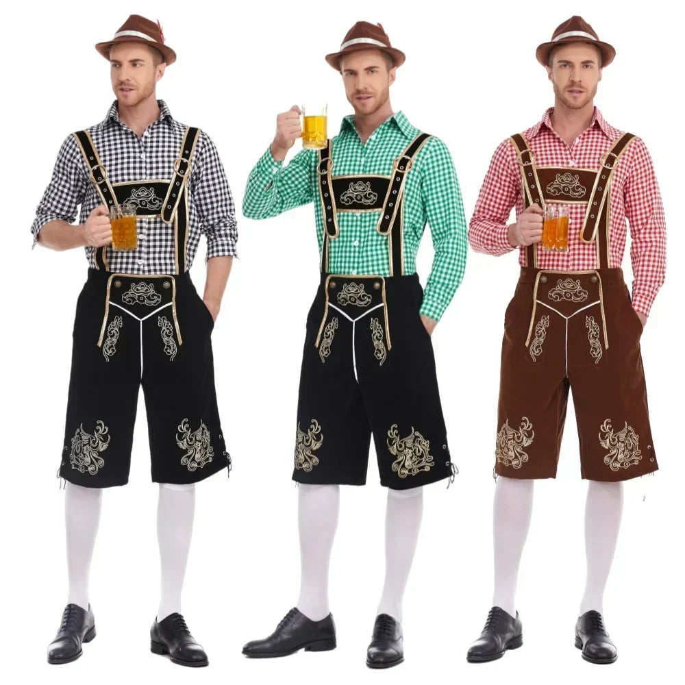 Halloween's Traditional Men's Lederhosen Costume | 3-Piece Set