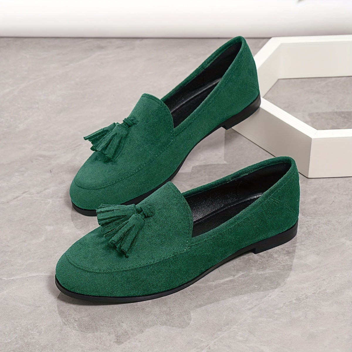 Women's Casual Loafers with Tassel Detail and Round Toe