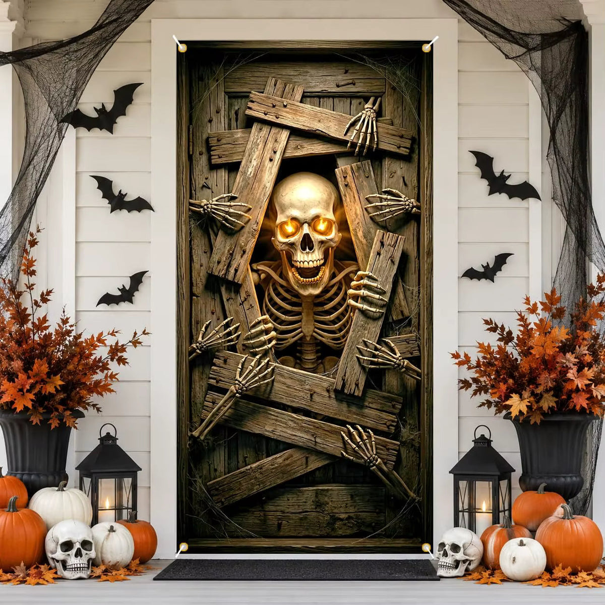 Halloween's Glowing Eyes Door Banner (90x180 cm)