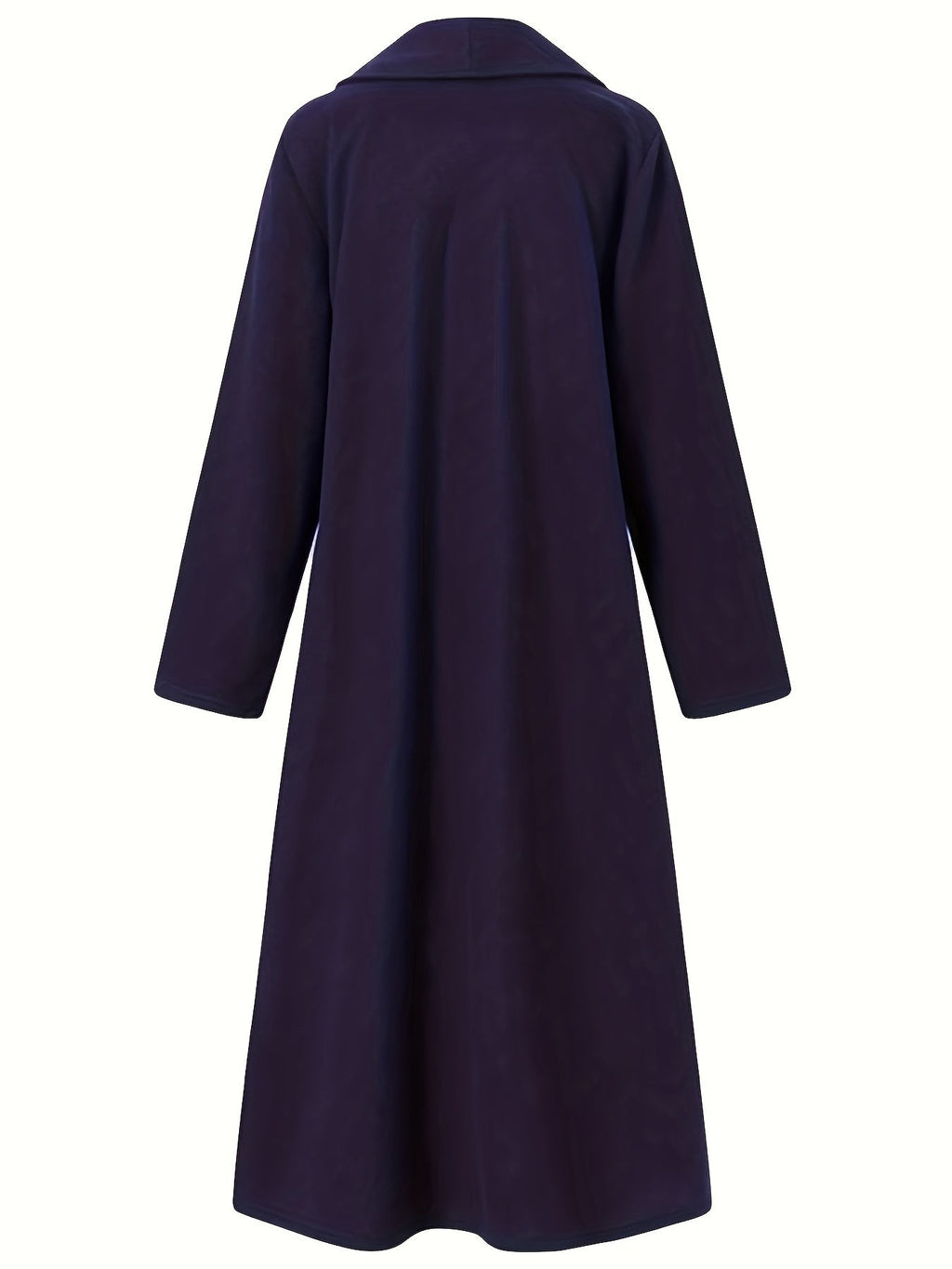 Women's Longline Open Front Coat with Flowing Drape