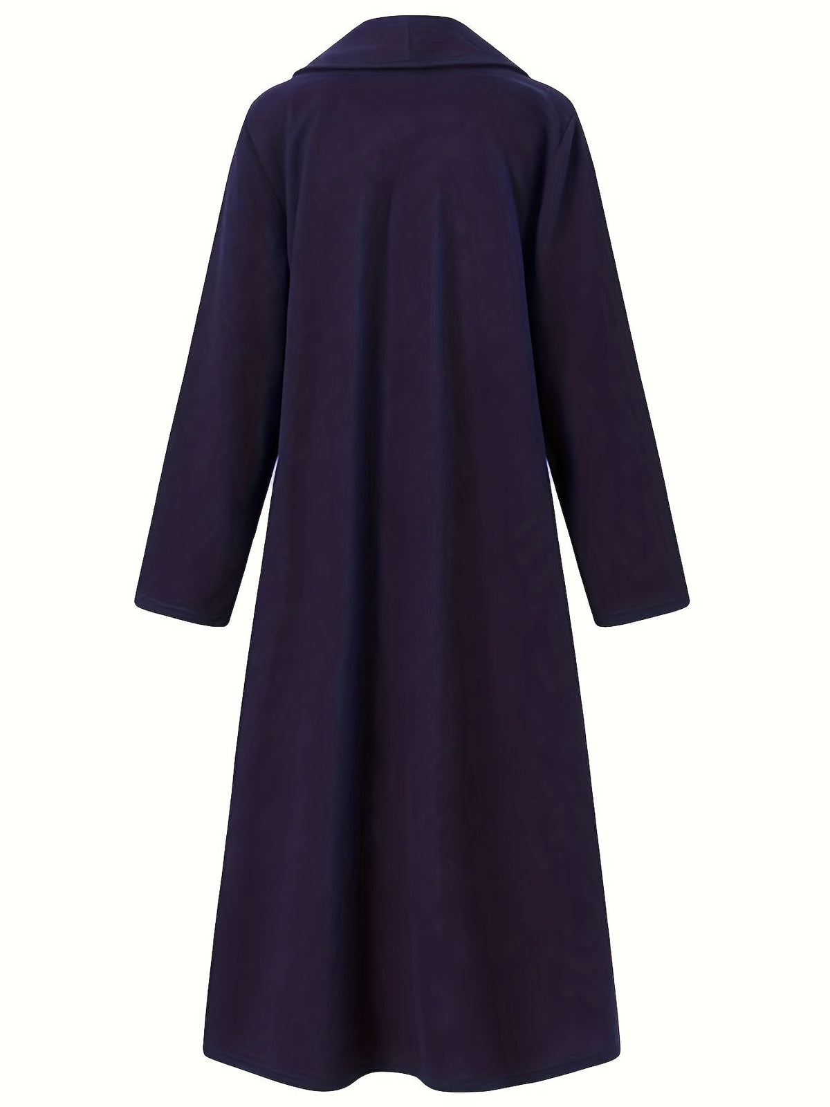Women's Longline Open Front Coat with Flowing Drape