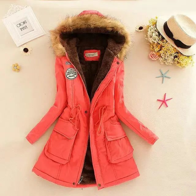 Fiala | Longline Puffer Winter Coat with Hood for Women
