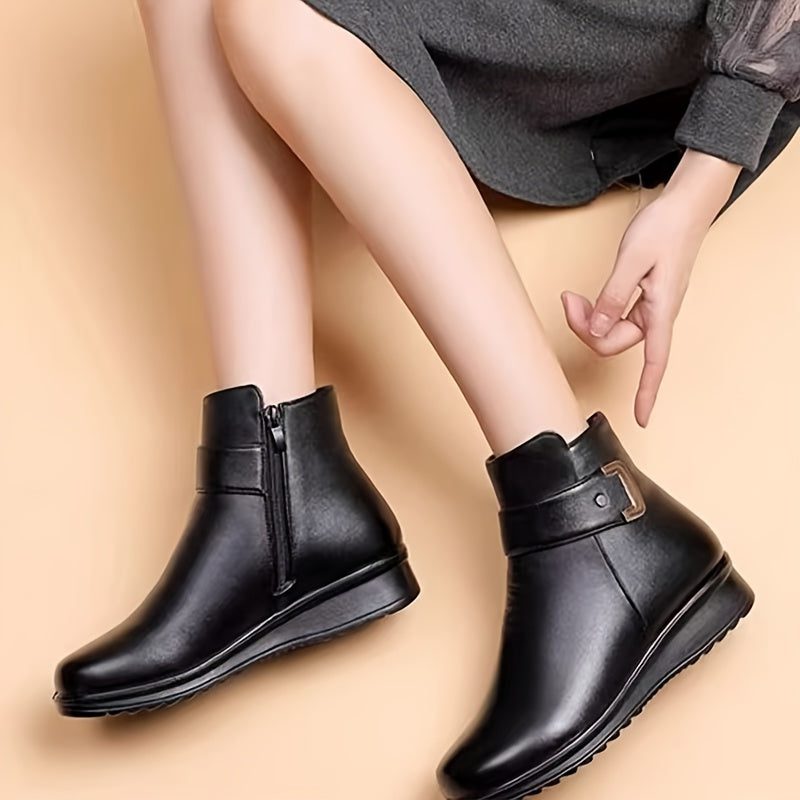 Fiammetta | Fleece-Lined Ankle Boots with Buckle for Women