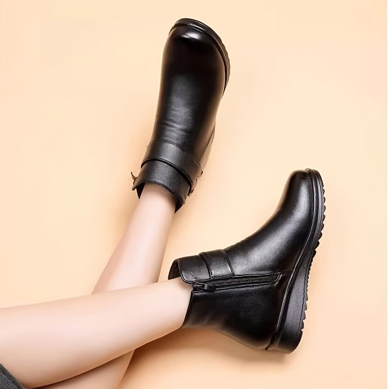 Fiammetta | Fleece-Lined Ankle Boots with Buckle for Women