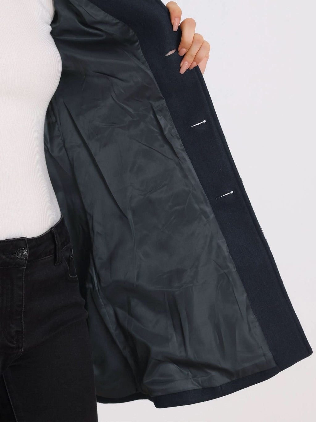 Aino | Fit-and-Flare Trench Coat with Lapel Collar for Women