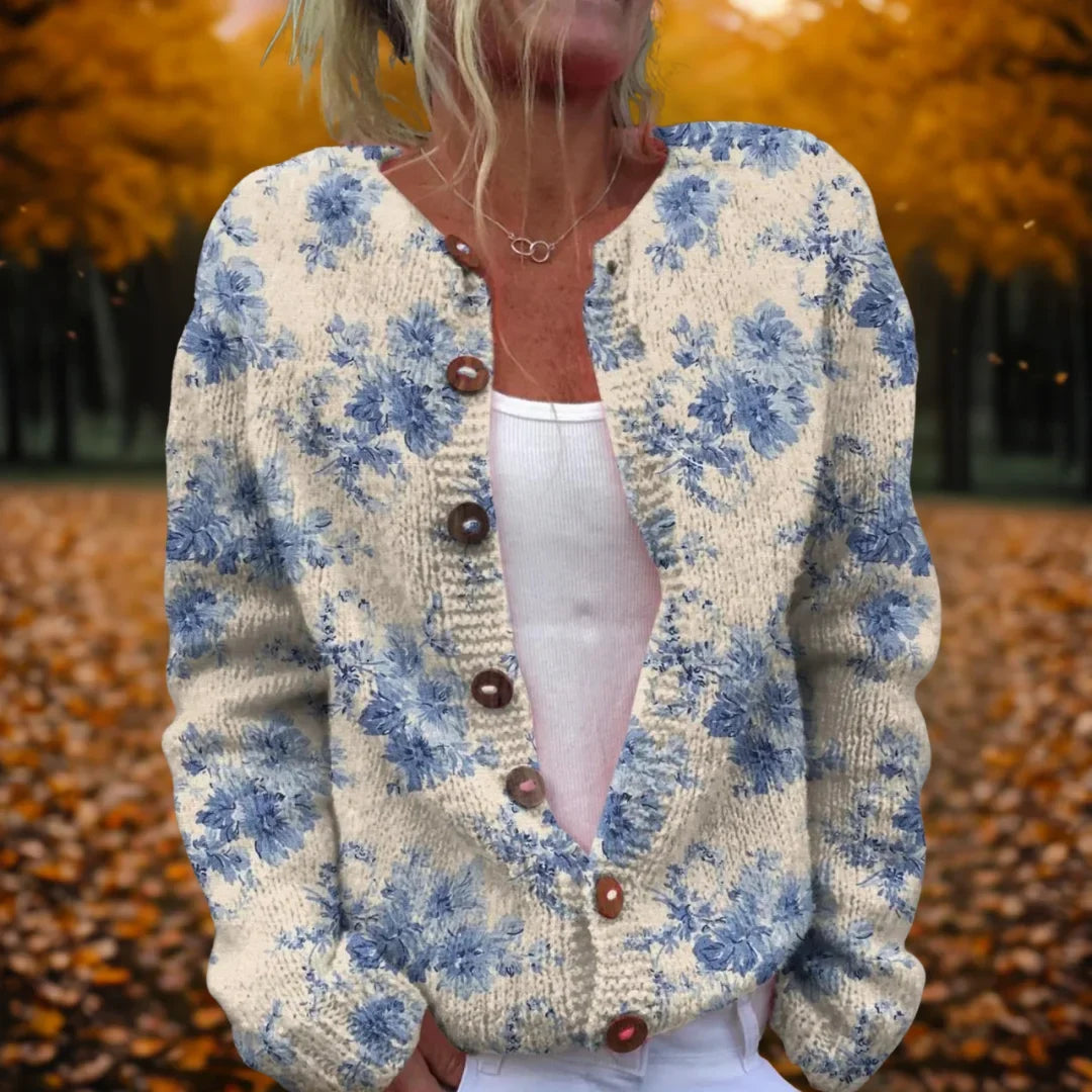 Floral art cardigan