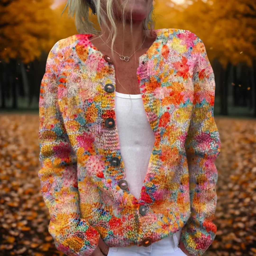 Floral print cardigan