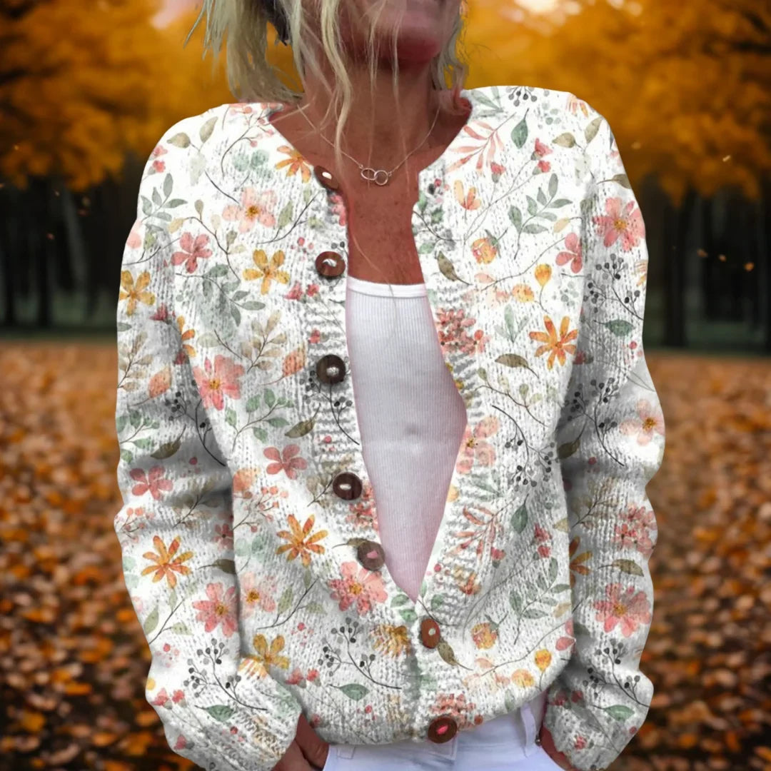 Flowers print cardigan
