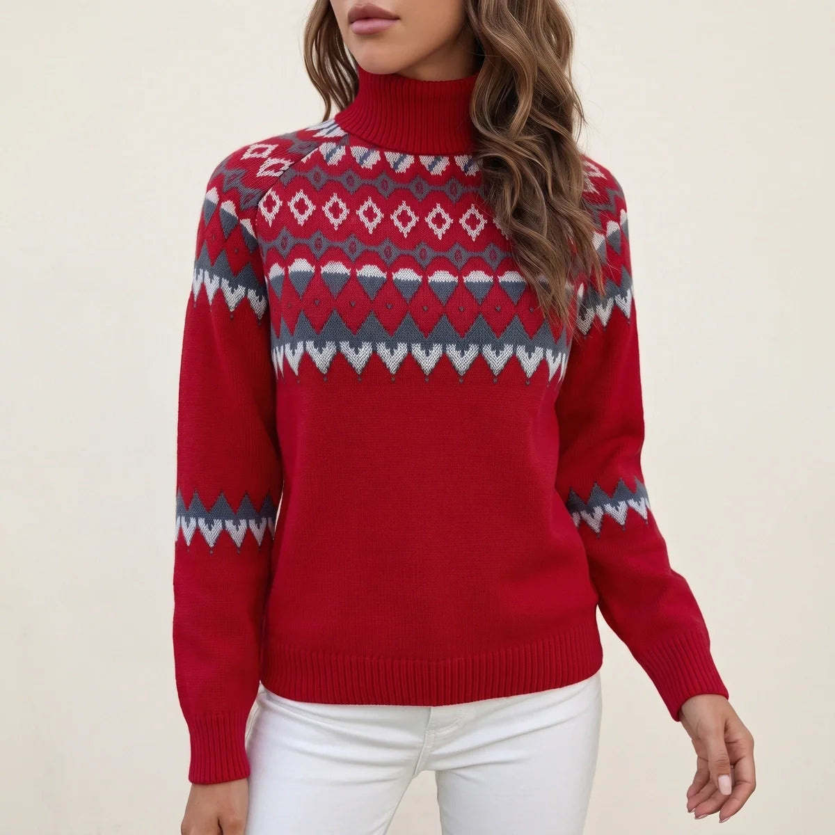 Freya Fair Isle Turtleneck Sweater