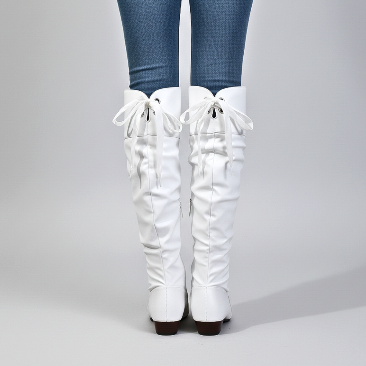 Geneva - Women's Slouched Knee-High Boots with Almond Toe