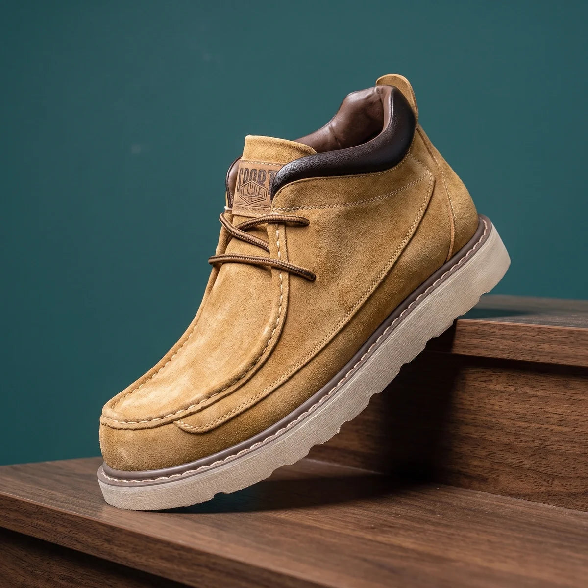 Gottfried Suede Moc Toe Wedge Sole Chukka Boots