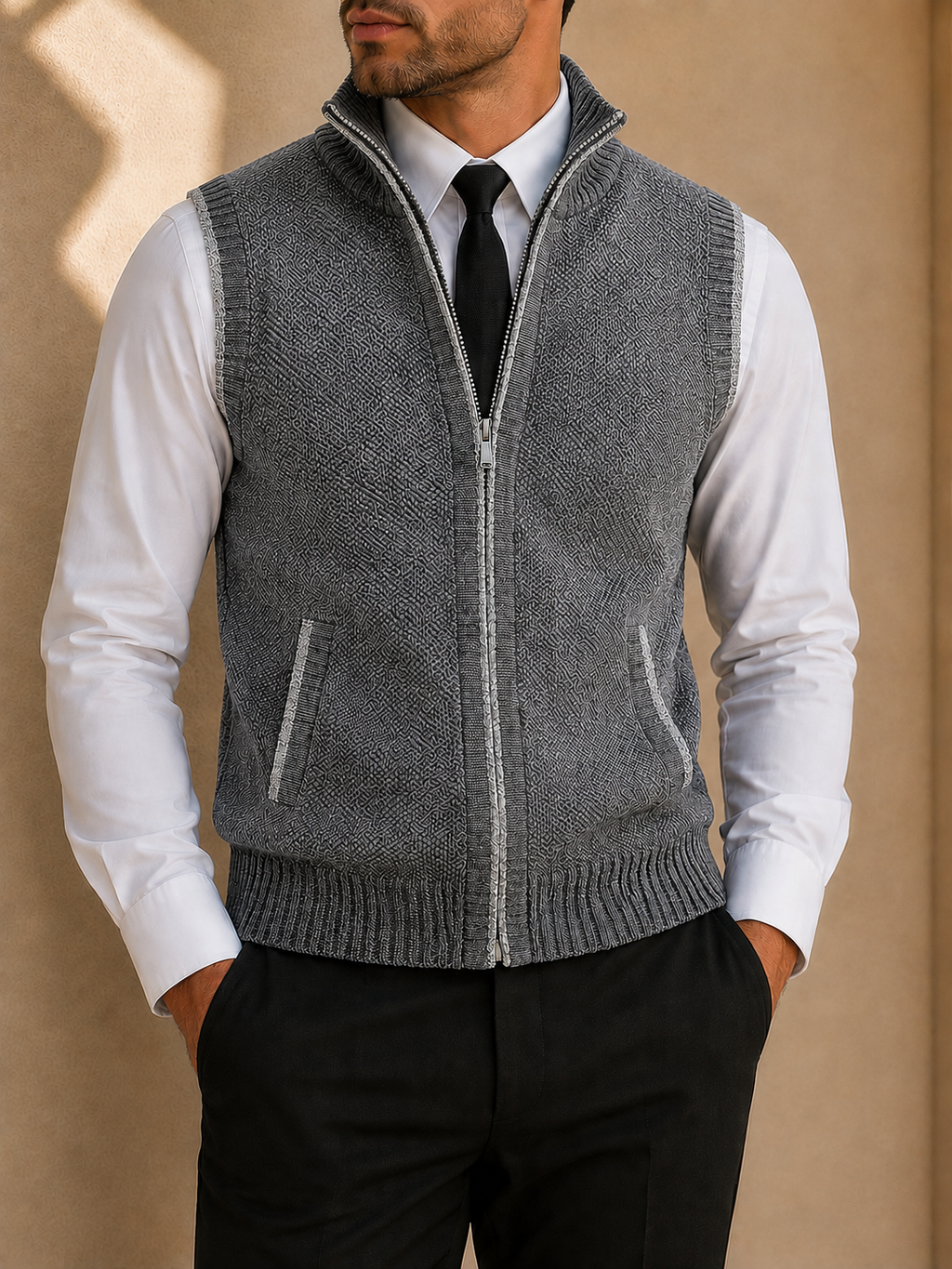 Guimaraes Zip-Up Knit Vest