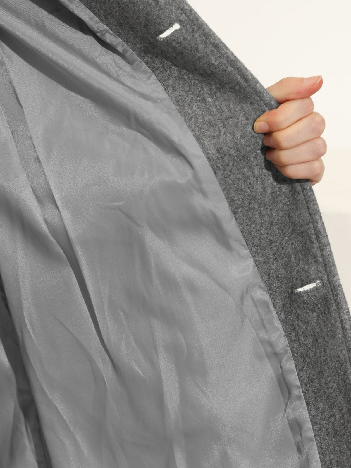 Henley | Wool Longline Coat with Button-Up for Women