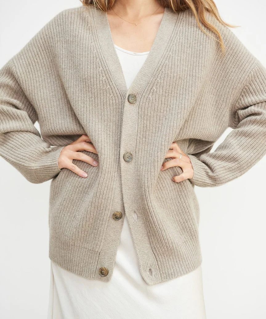Henna | Ribbed Knit Longline Cardigan for Women
