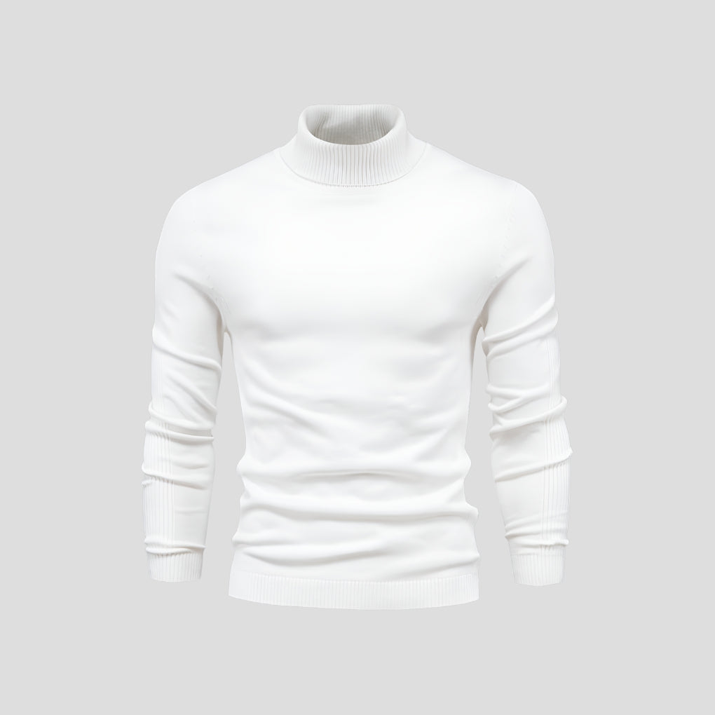 Men's Turtleneck Sweater, Slim Fit, Ribbed Trim