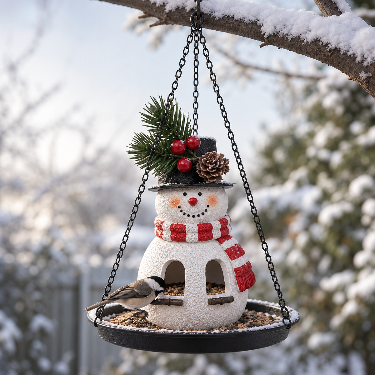 Hollywing – Scarf-Wearing Dual-Port Bird Feeder