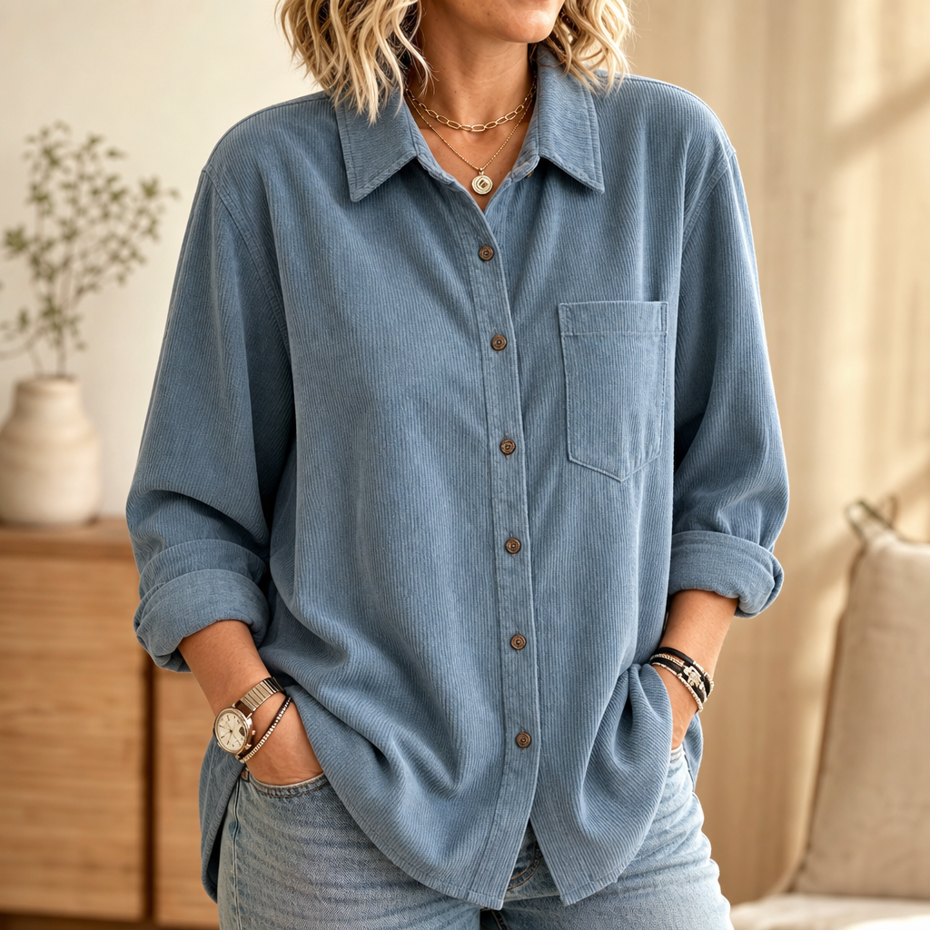 Cordelle – Button-Down Corduroy Shirt Jacket