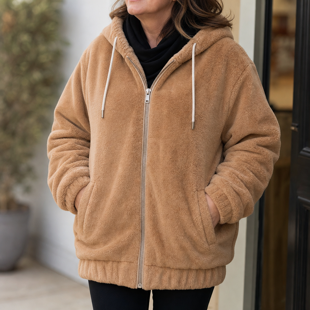 Cozyline – Plush-Lined Pocket Hooded Vest