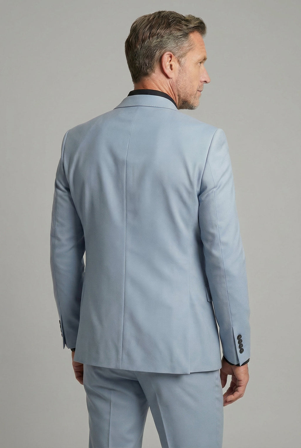 Men's Slim Fit Two Piece Suit, Notch Lapels, Long Sleeves
