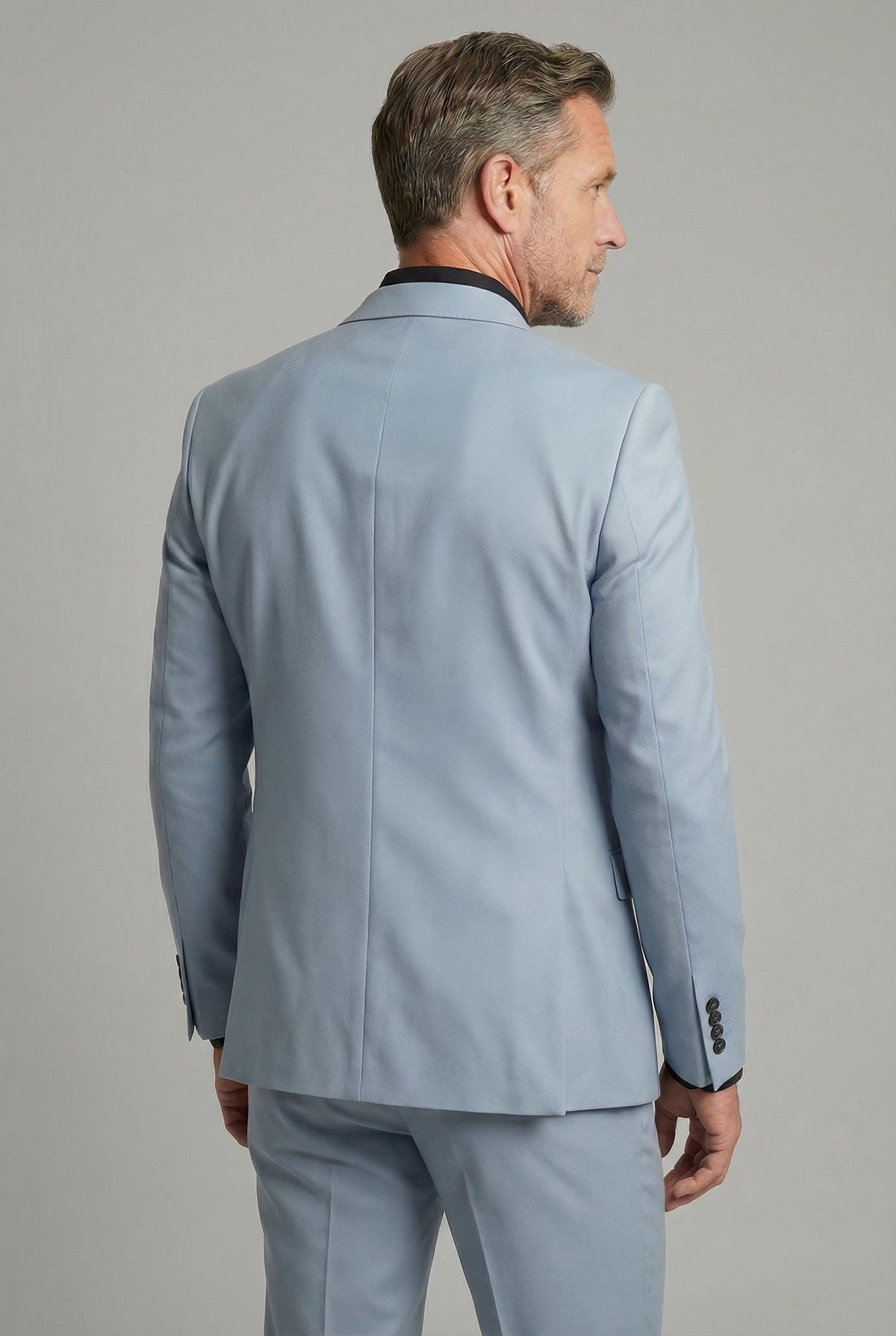 Men's Slim Fit Two Piece Suit, Notch Lapels, Long Sleeves